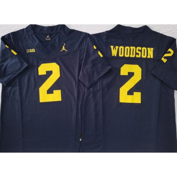 Mens Youths Size Available Charles Woodson Navy Stitched Vapor Jersey